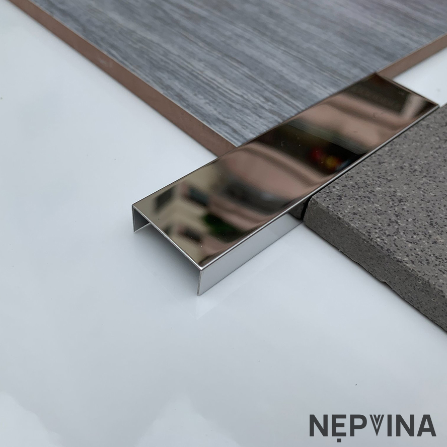 Nẹp inox chữ U 45mm trơn, xước